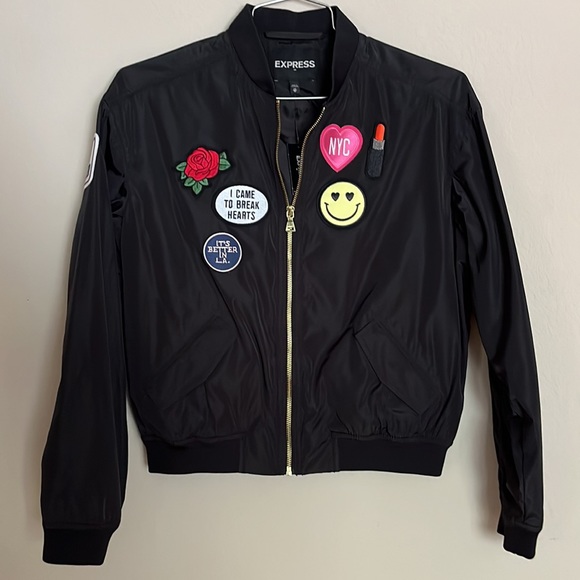 Nwt Express “came to break heart” windbreaker /bomber jacket - Picture 3 of 3